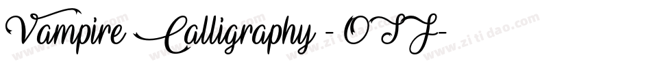 Vampire Calligraphy - OTF字体转换